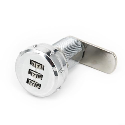 Digitales Zahlenschloss mit 3-stelliger Zahlenkombination, sichern Sie Ihre Schubladen und Schränke mit schlüsselloser Nockenschloss-Technologie (30 mm) von BlissfulAbode