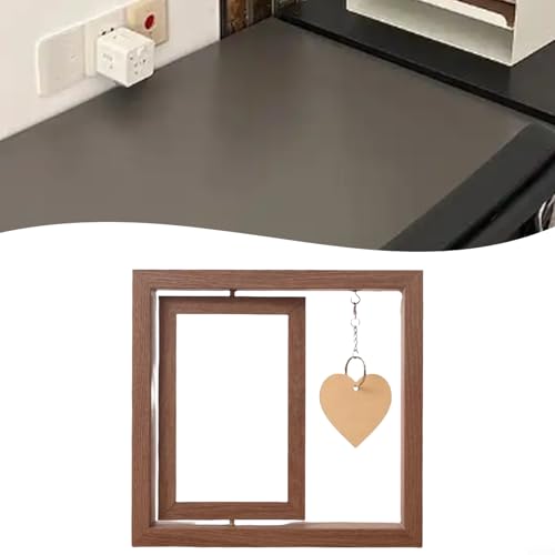 Doppelseitiger Holz-Bilderrahmen, 15,2 cm, drehbarer Präsentationsständer mit Herz-Design für Heimdekoration, personalisierter doppelseitiger Holz-Bilderrahmen, einzigartiges Souvenir für Paare Doppelseitiger Holz-Bilderrahmen, 15,2 cm, drehbarer Präsentationsständer mit Herz-Design für Heimdekoration, personalisierter doppelseitiger Holz-Bilderrahmen, einzigartiges Souvenir für Paare von BlissfulAbode