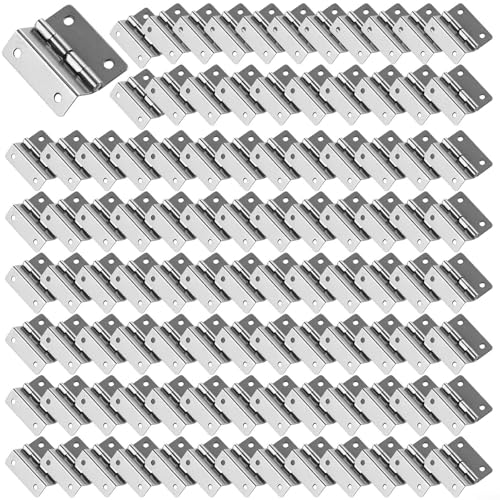 Dreifach gefaltete Schranktürscharniere in einer 10- oder 100er-Packung, für Holzbearbeitungsprojekte und Reparaturen (100 Stück) von BlissfulAbode