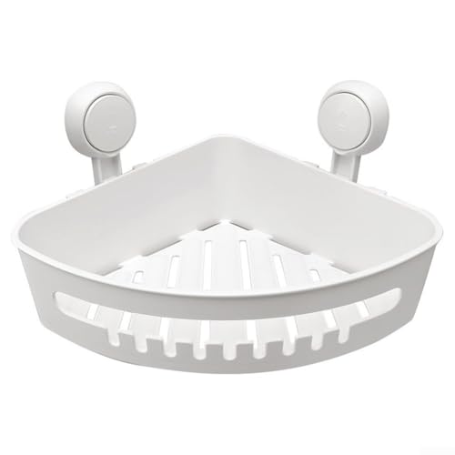 Eck-Duschregal mit Saugnapf-Befestigung, robustes ABS-Material, abnehmbarer Wand-Organizer für Bad und Küche (A) von BlissfulAbode