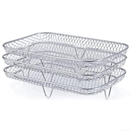 Edelstahl-Grillrost für Luftfritteusen, dreilagiges Design für bequemes Kochen Edelstahl-Grillrost für Luftfritteusen, dreilagiges Design für bequemes Kochen von BlissfulAbode