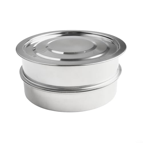 Edelstahl-Keimschalen-Set, Keimschalen-Set, 3-stöckiges Keimset mit Drainagesystem, Anzuchtschalen-Set für einfaches Spülen und Abtropfen (3-stöckige Keimung) von BlissfulAbode