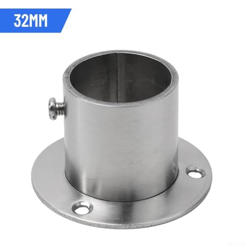Edelstahl-Rohrhalterungen für Kleiderstangen und Präsentationsständer von 19 mm bis 32 mm (32 mm) von BlissfulAbode