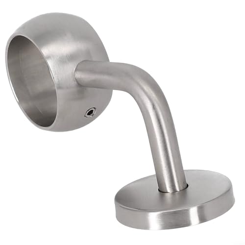 Edelstahl-Schrankstangenhalterungen, runde Rohrstütze für Treppengeländer mit poliertem Chrom-Finish, keine sichtbaren Schrauben, Madenschrauben-Design, 38 mm, 42 mm, 50 mm Durchmesser Optionen (42 mm von BlissfulAbode