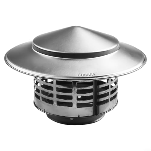 Efficient Ventilation Solution 304 Edelstahl Schornsteinkappe mit Insektenschutz (75 mm) von BlissfulAbode