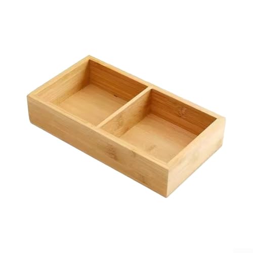 Elegantes Holztablett zum Servieren von gemischten Nüssen und Süßigkeiten während der Versammlung oder Teezeit (2 Gitter) von BlissfulAbode