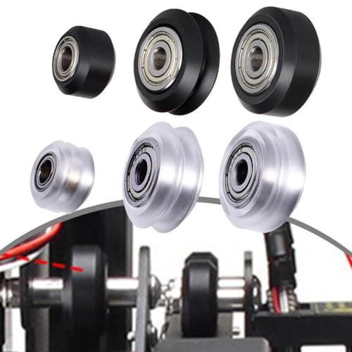 Engineered 10pcs For 3D Printer Pulleys MR105 625zz for ENDER 3 and For CR 10 Series Reliable Use (big wheel transparent) von BlissfulAbode