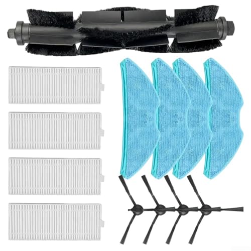 Ersatz-Hauptbürste und Wischtuch-Set für Homerun 2000 Serie für gründliche Staubaufnahme, Filtermopp-Tuch-Set, 1 Hauptbürste, 4 Filter, 4 Seitenbürsten, 4 Wischtücher Ersatz-Hauptbürste und Wischtuch-Set für Homerun 2000 Serie für gründliche Staubaufnahme, Filtermopp-Tuch-Set, 1 Hauptbürste, 4 Filter, 4 Seitenbürsten, 4 Wischtücher von BlissfulAbode
