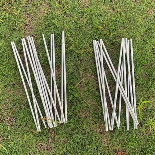 Ersatz-Zeltstangen aus Aluminiumlegierung, 30 cm und 30 cm, 1,5 m, faltbare und flexible Stangen mit glatten Oberteilen und Schnellmontage-Funktion für Camping und Jagdzelte (4 m) von BlissfulAbode