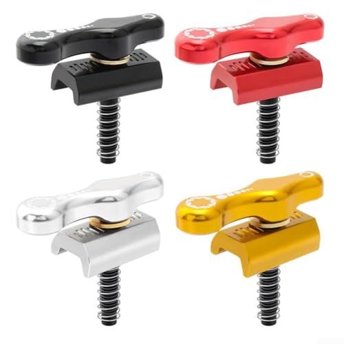 Faltbare Fahrradlenker-Schnalle, Aluminiumlegierung, faltbare Klemme für Brompton, starker leichter Rahmenverbinder mit glattem Linien-Design (schwarz) von BlissfulAbode