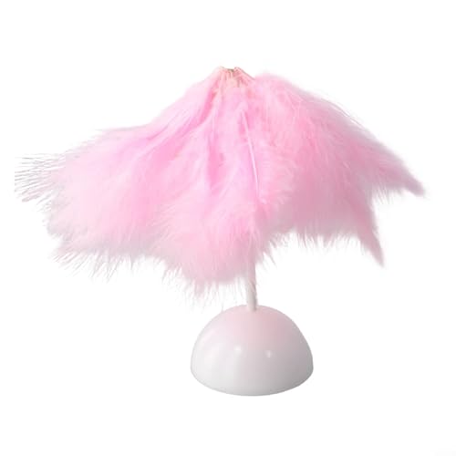 Fashion Forward Nachttischlampe mit Federn, ideal für jeden Raum oder Anlass, Rosa von BlissfulAbode