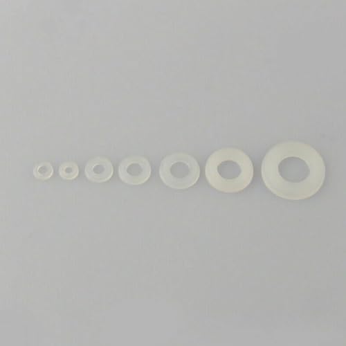 Flache Nylon-Unterlegscheiben, Dichtungen, Set mit 364 Stück für Befestigungslastverteilung mit einfacher Aufbewahrungslösung Flache Nylon-Unterlegscheiben, Dichtungen, Set mit 364 Stück für Befestigungslastverteilung mit einfacher Aufbewahrungslösung von BlissfulAbode