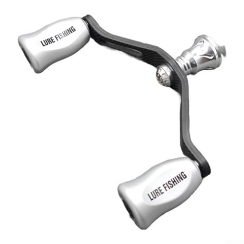 For EXLSTLT FOR FUEGO 25g Carbon Fiber Double Rocker Handle Designed for Reels, Not Casting Handle (silvery) von BlissfulAbode