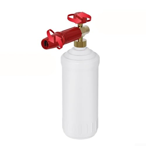 Für Hochdruckreiniger Snow Foam 1L Tank mit einstellbarer Schaumstärke und 360 Grad drehbarer Düse mit 1/4 Schnellanschluss für effiziente Reinigung (Kupfertopf + Düsen) von BlissfulAbode