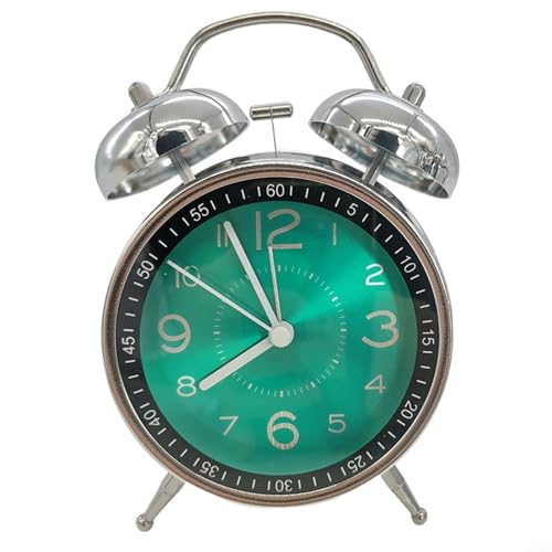 Funktioneller mechanischer Wecker mit leisem Betrieb, ideal für jeden Raum (grün) von BlissfulAbode