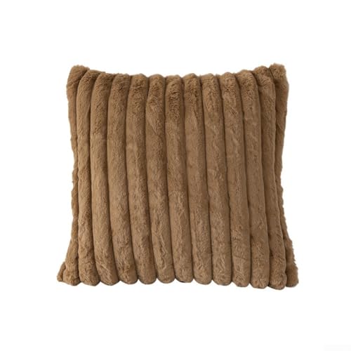 Gemütliche, weiche Kissenbezüge für Wohnzimmer und Schlafzimmer, 2er-Set, 6 helle Farben (Kaffee) von BlissfulAbode