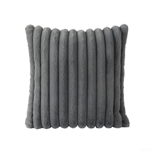 Gemütliche, weiche Kissenbezüge für Wohnzimmer und Schlafzimmer, 2er-Set, 6 helle Farben (dunkelgrau) von BlissfulAbode