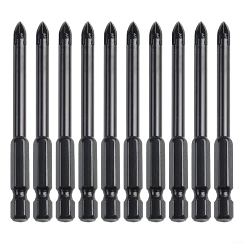 Hochleistungs-Fliesenbohrer-Set, Sechskantschaft, 6 mm, zum Bohren von Keramik, Marmor, Glas und dünnen Eisenplatten Hochleistungs-Fliesenbohrer-Set, Sechskantschaft, 6 mm, zum Bohren von Keramik, Marmor, Glas und dünnen Eisenplatten von BlissfulAbode