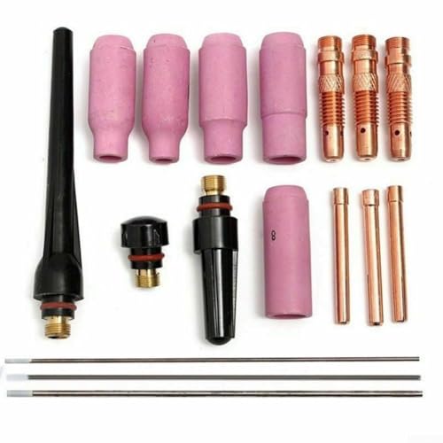 Hochleistungs-WIG-Taschenlampen-Verbrauchsmaterialien, komplettes Set mit 17 Stück für WP-Modelle von BlissfulAbode