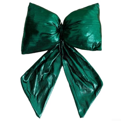 Holiday Bow Tree Decoration Pendant for wreath fabric ornament with hanging loop suitable for Christmas home decorations and seasonal uses (Green) von BlissfulAbode