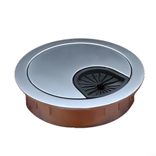 Kabelk-Abdeckung, praktische Lösung für organisierte Computertische (Perlchrom 80 mm) von BlissfulAbode