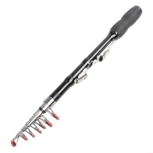 Kompakte Angelrute 33 cm, ideal für Teiche, Flüsse und Seen mit Keramikführungen (1,0 m) von BlissfulAbode