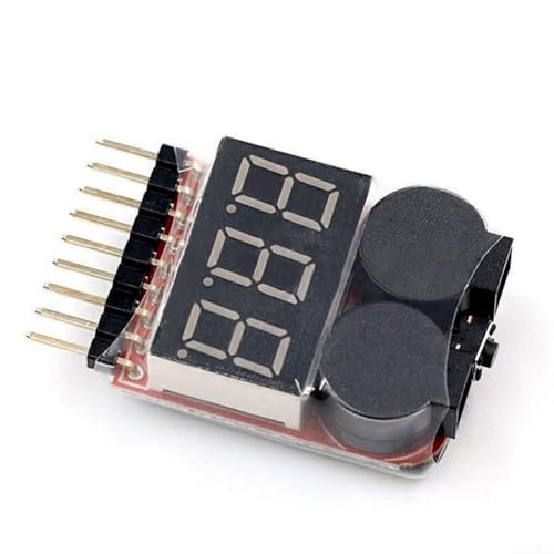 Kompakter 18S Batteriespannungsprüfer mit Niederspannungssummer für Lipo Li Ion LiMn LiFe Überwachung (1 Stück) von BlissfulAbode