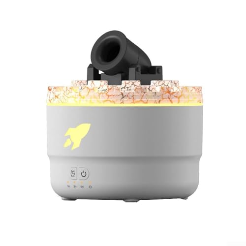 Kompakter Mini-Aroma-Diffusor und Luftbefeuchter mit buntem LED-Licht für Zuhause oder Büro (weiße Batterie) von BlissfulAbode