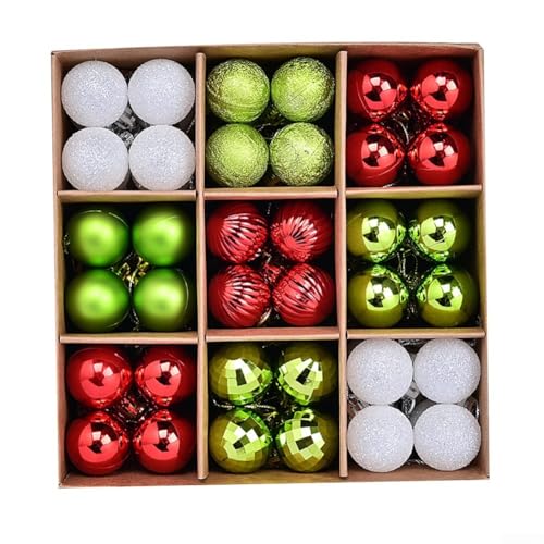 Kreative Weihnachtskugel-Dekorationen, 72 Stück, 3 cm, Ornamente für Bäume und DIY-Projekte (E) von BlissfulAbode