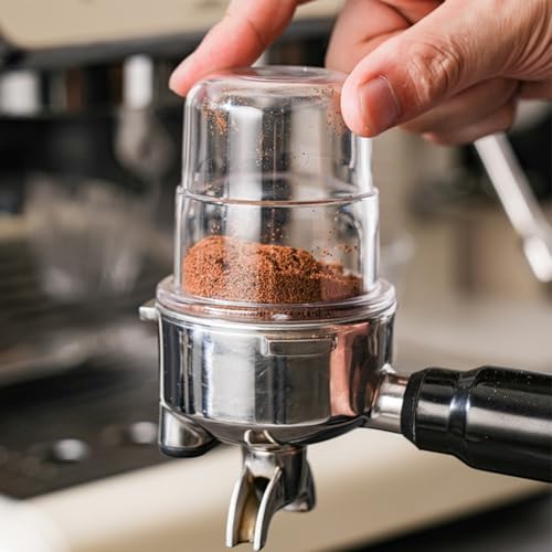 Kunststoff-Dosierbecher, kompatibel mit 58 mm Espresso-Siebträgern, stapelbares Kaffeemaschinen-Zubehör mit transparentem Design (3) von BlissfulAbode