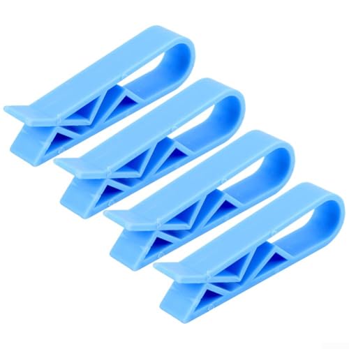 Kunststoff-Müllbeutel-Clips, 410 Stück, für Küche und Mülleimer (4 Stück, blau) von BlissfulAbode