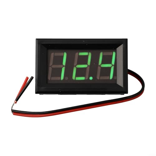 LED Digitaler Spannungsmesser mit zweizeiliger Anzeige, misst DC4 5V 30V, für verschiedene elektrische Anwendungen (grün) von BlissfulAbode