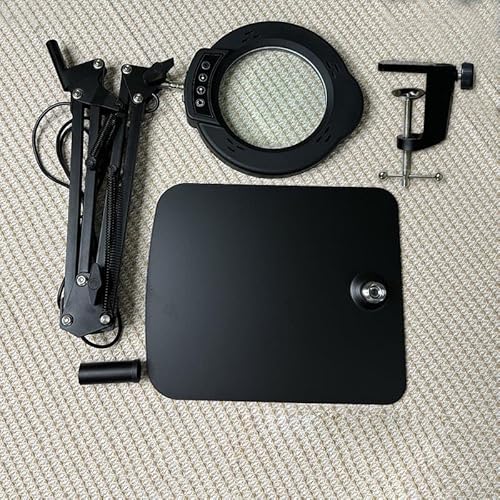 LED-Lupe mit flexiblem Clip und Tischlampen-Funktionalität für verbesserte Detailsichtbarkeit in jeder Umgebung (Schwarz C) von BlissfulAbode