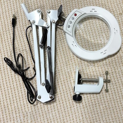 LED-Lupe mit flexiblem Clip und Tischlampen-Funktionalität für verbesserte Detailsichtbarkeit in jeder Umgebung (Weiß A) von BlissfulAbode