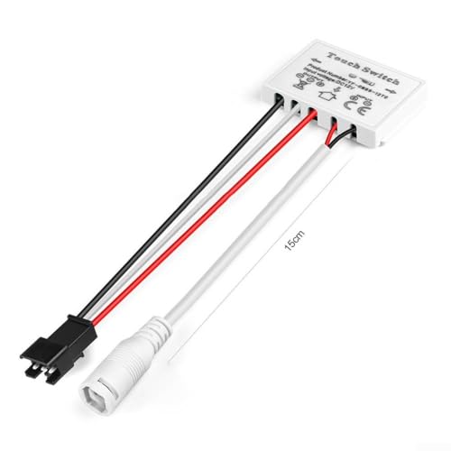 LED Spiegelleuchte Touch Sensor Schalter DC 12V 5A Einzelknopf für effiziente Steuerung auf Glas- und Acryloberflächen (DC) von BlissfulAbode