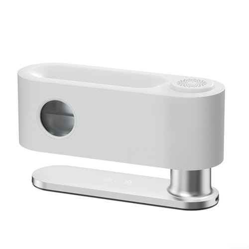 Leiser USB-Aromatherapie-Diffusor mit realistischer Flamme und ätherischem Öl-Diffusor-Funktion für Zuhause und Büro, Raumluftbefeuchter mit weichem Nachtlicht (weiß) von BlissfulAbode
