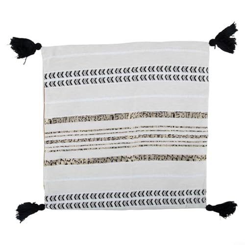 Lendenkissenbezug mit auffälligem Design, leicht zu reinigen und regelmäßig zu pflegen (50 x 50 cm weiß) von BlissfulAbode