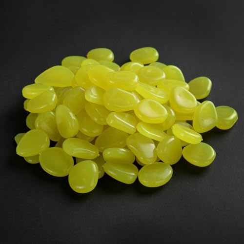 Leuchtsteine für Schwimmbäder und Hofdekoration, 50 Stück (Gelb) von BlissfulAbode
