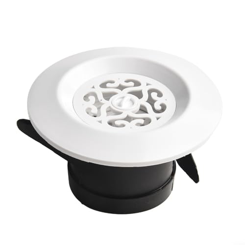 Lüftungsabdeckung Rund Lüftungsgitter mit Verschluss und Fliegengitter für kontrollierten Luftstrom und Frischluftzirkulation in Kanalsystemen über verschiedene Raumtypen (75mm) von BlissfulAbode