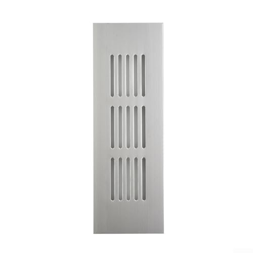 Lüftungsgitter-Abdeckung, Aluminium, rechteckig, für Luftzirkulation in Schränken und Kleiderschränken, widerstandsfähige Platte (50 x 150 mm) von BlissfulAbode