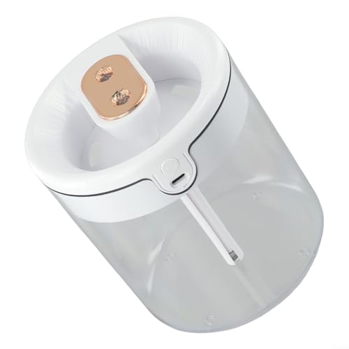 Luftbefeuchter mit LCD-Display, 2000 ml, Doppeldüse, effiziente Feuchtigkeitskontrolle, Echtzeit-Feuchtigkeitsmonitor, absorbiert ätherisches Öl, für Zimmer, Küche, Toilette, Haustierbereich (weiß) von BlissfulAbode