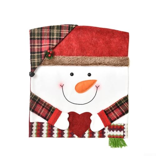 Lustige Weihnachtsdekoration Stuhlhussen bringen Niedlichkeit in Ihr Zuhause während der Weihnachtszeit (Schneemann) von BlissfulAbode