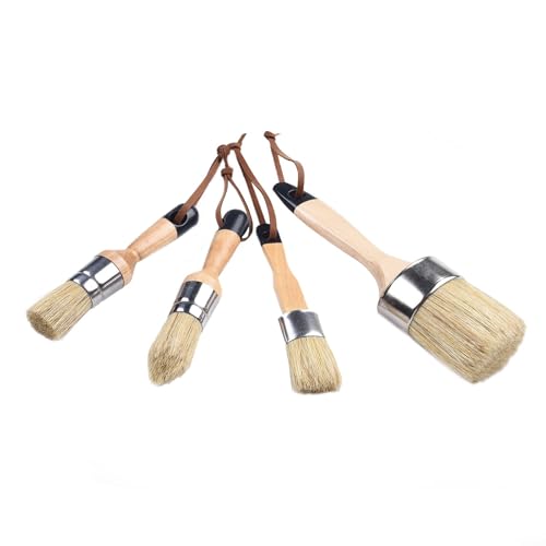 Malen Sie mit Präzision mit unserem ergonomisch gestalteten 4-teiligen Pinsel-Set (graues 4-teiliges Set) von BlissfulAbode