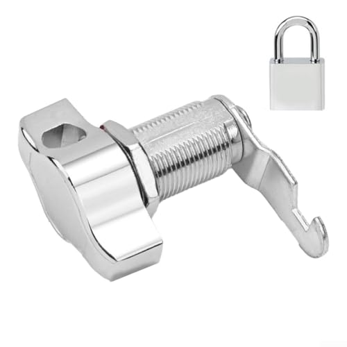Metall-Schrankschloss mit Vorhängeschloss, schlüsselloses Design mit Vorhängeschloss, aus Zinklegierung für erhöhte Sicherheit an elektronischen Schränken, Werkzeugkästen und Möbeln (30 mm) von BlissfulAbode