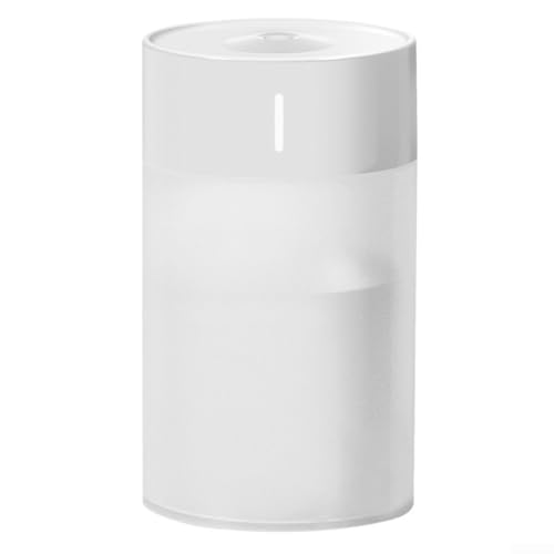 Mini-Luftbefeuchter, USB-betrieben, 260 ml, mit Aromaöl-Diffusor und Kaltnebelsprüher für kleine Räume, Büro und Auto, mit automatischer Abschaltung und Nachtlicht (weiß) von BlissfulAbode