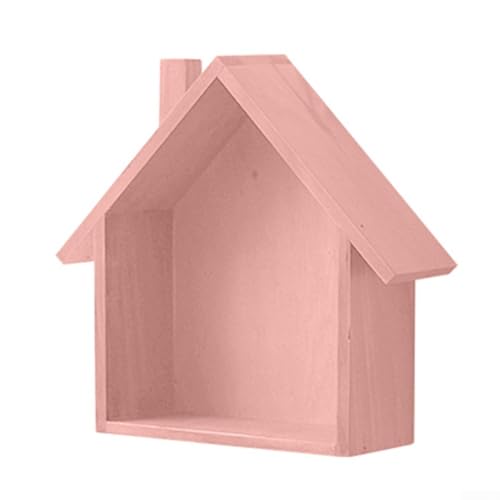 Minimalistisches Holzregal, dekorative Aufbewahrungslösung für Wohnzimmer und Schlafzimmer (Rosa) von BlissfulAbode