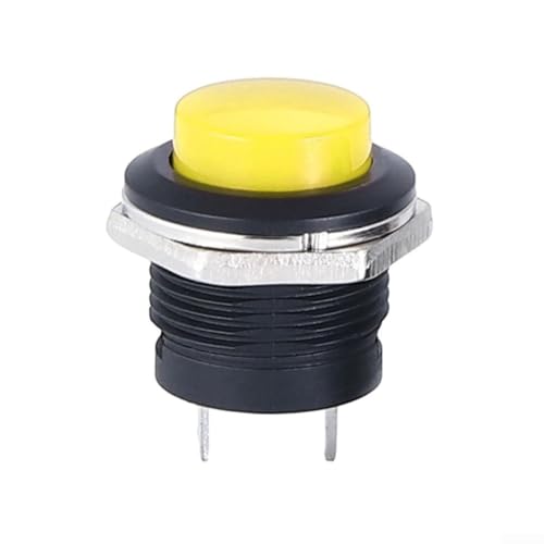Momentaner Druckknopfschalter für 12 V für Autos und Boote, IP67 wasserdichtes Design (gelb) von BlissfulAbode