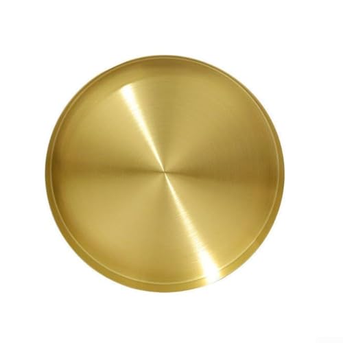 Multifunktionales dekoratives Tablett zum Servieren von Schmuck und Snacks, Edelstahl-Organizer (20 cm) von BlissfulAbode
