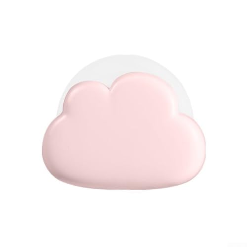 Nachtlicht in Wolkenform, über USB wiederaufladbar, mit einstellbarer Helligkeit, für Schlafzimmer, Schreibtisch, sicheres weiches Licht, tragbares Design (Rosa) von BlissfulAbode