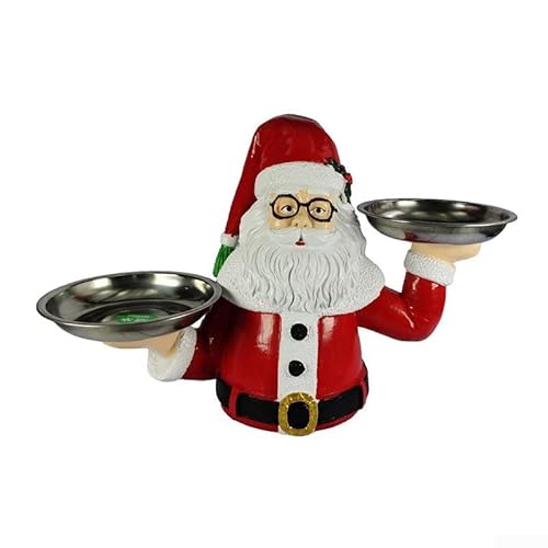 Niedliches Tablett mit Schneemann und Weihnachtsmann für Weihnachtsfeiern und Familienfeiern (Weihnachtsmann) von BlissfulAbode